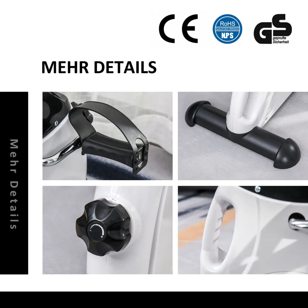 HOMCOM Mini Heimtrainer Fitnessbike LCD-Display verstellbarer Widerstand