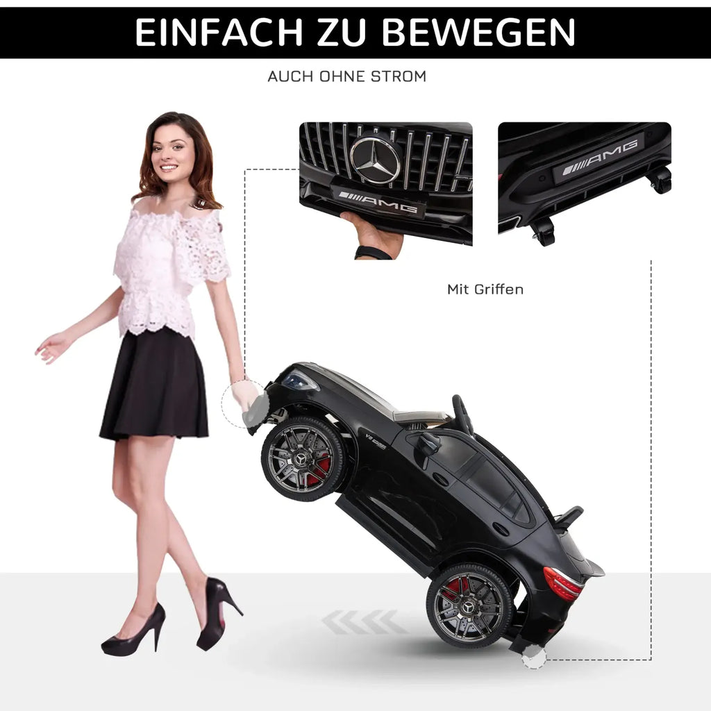 HOMCOM Kinder-Elektroauto Mercedes-Benz AMG mit Fernbedienung & Musik