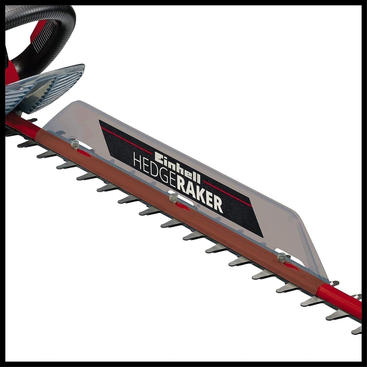 Einhell Elektro-Heckenschere GE-EH 7067 (700 W, Messer aus  geschnittenem u. diamantgeschliffenem Stahl, Metallgetriebe, Stoschutz, inkl. Kcher)
