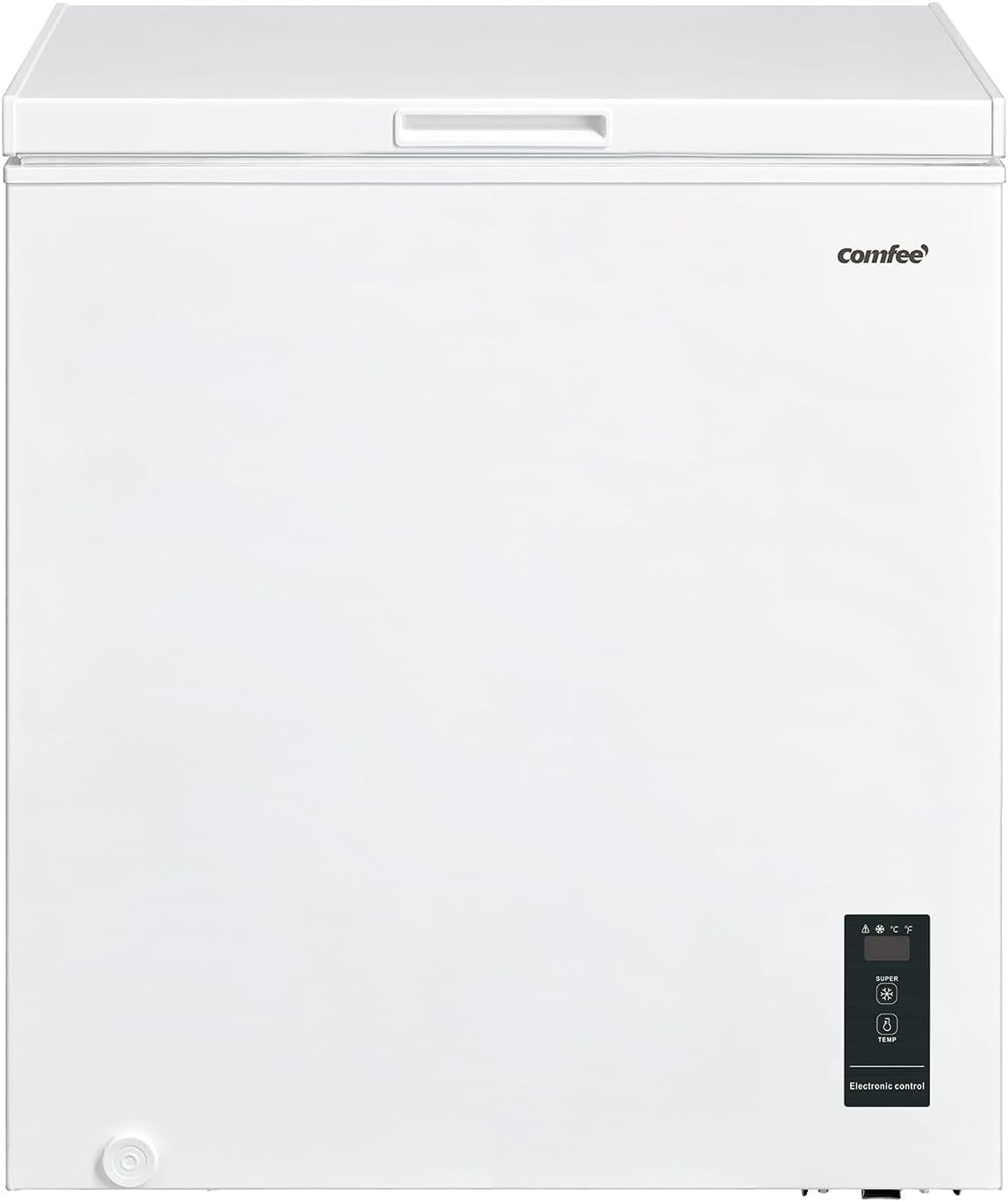 Comfee RCC100WH2(E) Gefriertruhe/169 kWh/Jahr/85cm hoch/99L/38dB/Geringe Lautstärke/Hoch effizientesD-förmigesRohr/Geeignet für verschiedene Einsatzszenarien/Einstellbarer Temperaturregler/Weiß