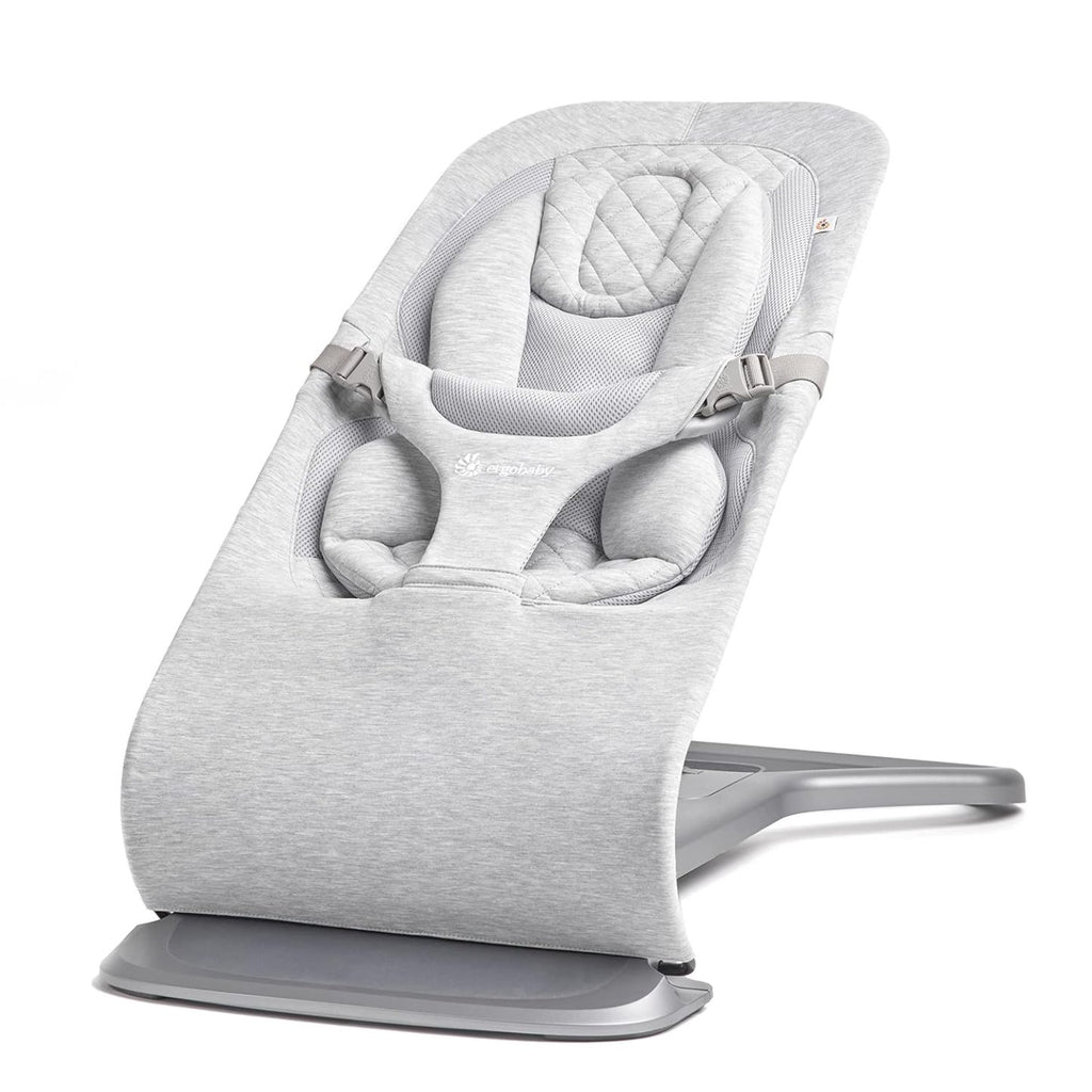 Ergobaby 3-in-1 Evolve Bouncer, Ergonomische Babywippe für Neugeborene ab Geburt bis zum Kleinkind, Babyschaukel mit Neugeboreneneinsatz (2,5 kg - 13,2 kg), Cream