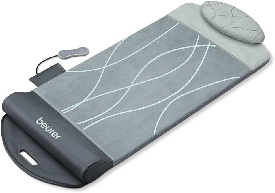 Beurer MG 280 Yoga- und Stretchmatte, zur Dehnung der Muskulatur und Entspannung, Massagematte für Nacken, Schultern und Rücken, faltbar, 1 Stück (1er Pack), Grau