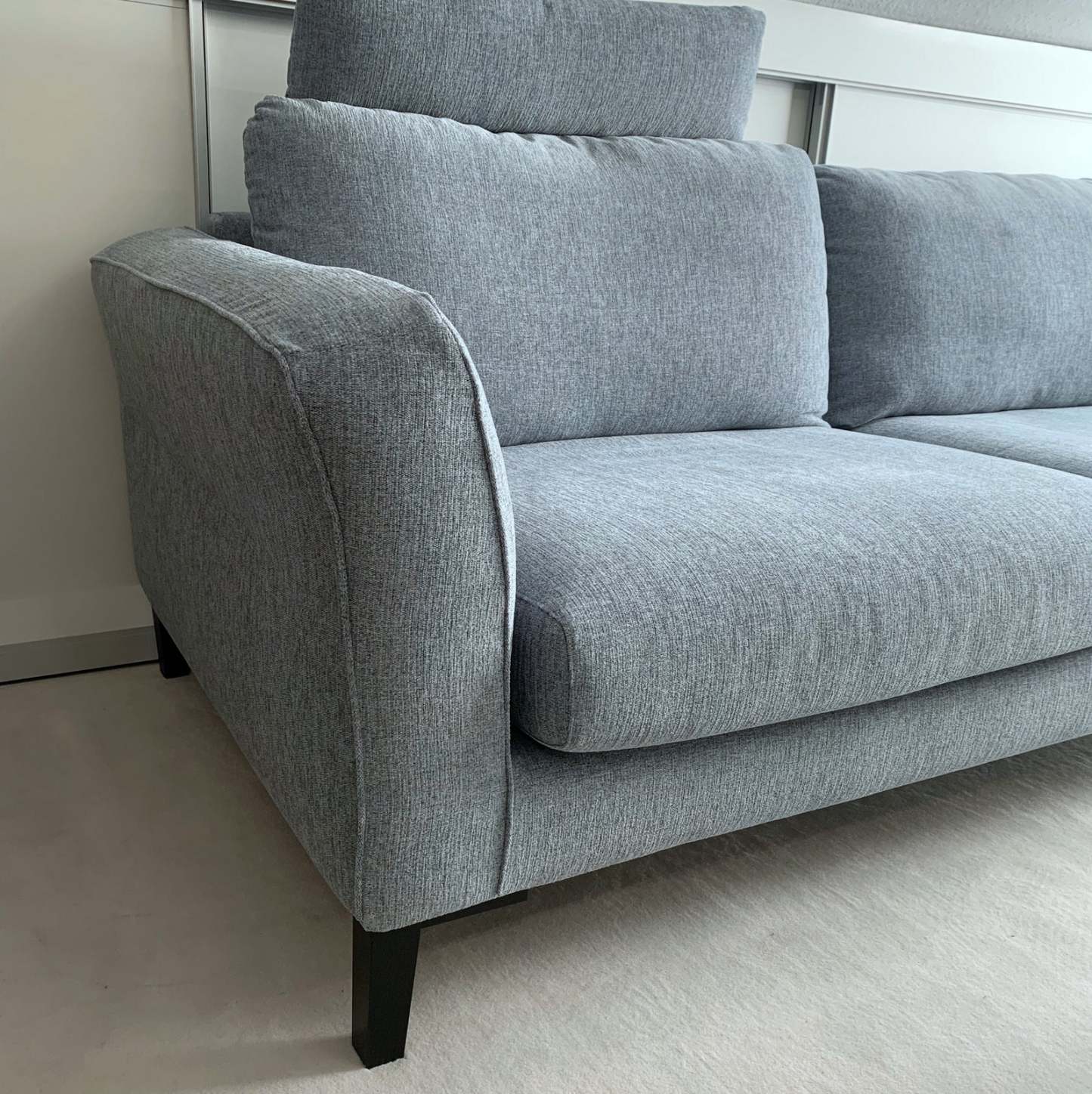 Ausstellungsstück Sits Ecksofa Anja, hellblau, 293 x 221cm, Bezug anbehmbar