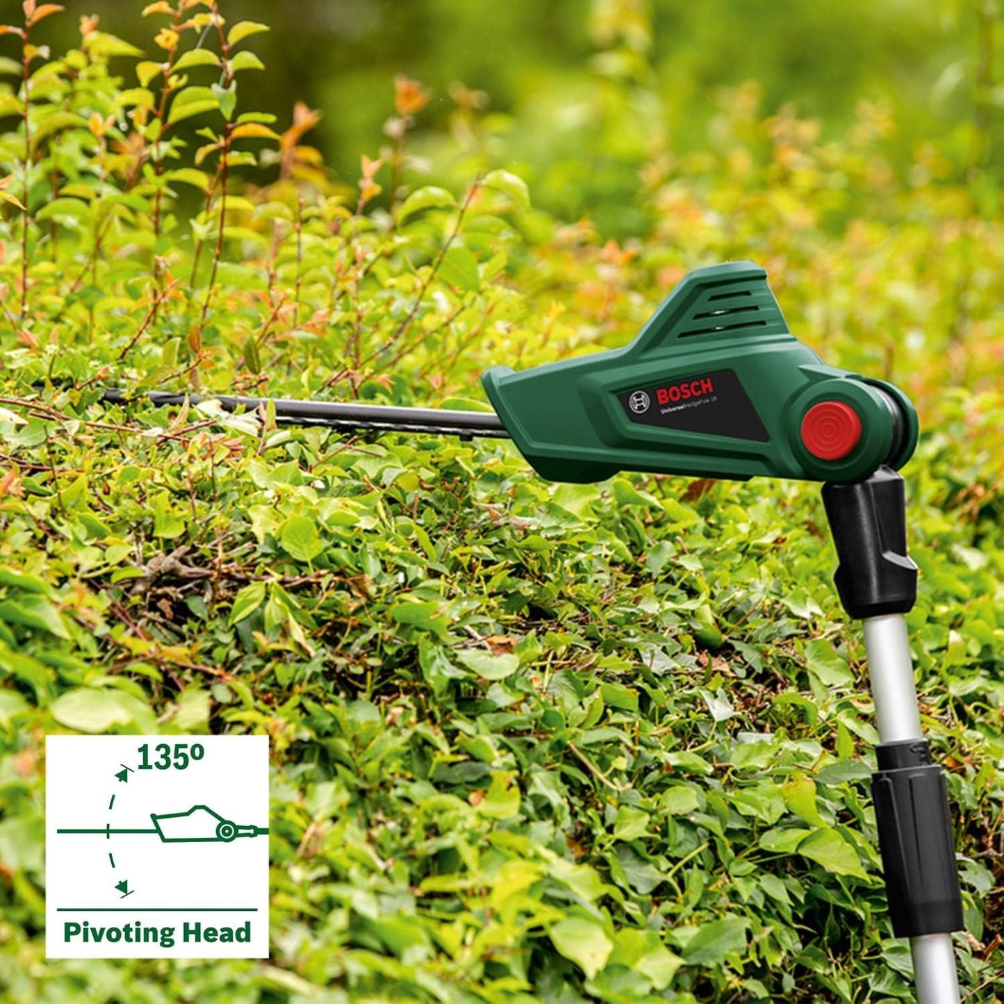 Bosch Akku Teleskop Heckenschere UniversalHedgePole 18 (1 Akku, 2,5 Ah, 18 Volt System, im Karton)
