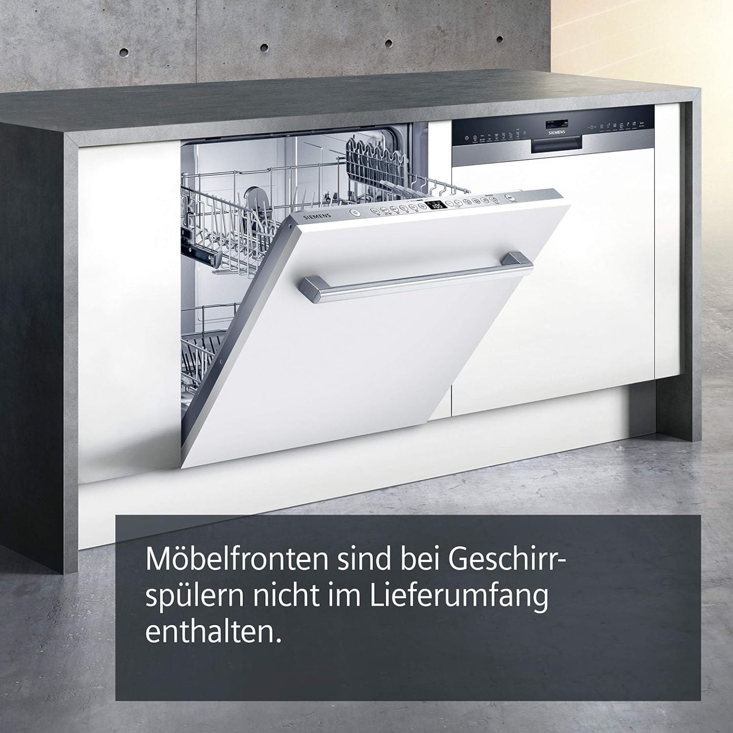 Siemens SN43ES14VE, iQ300 Smarter Geschirrspüler, Unterbau-Spülmaschine mit Besteckschublade, 60 cm, automatische Türöffnung dank autoOpen dry, besonders leise mit iQdrive-Motor, aquaStop, Edelstahl