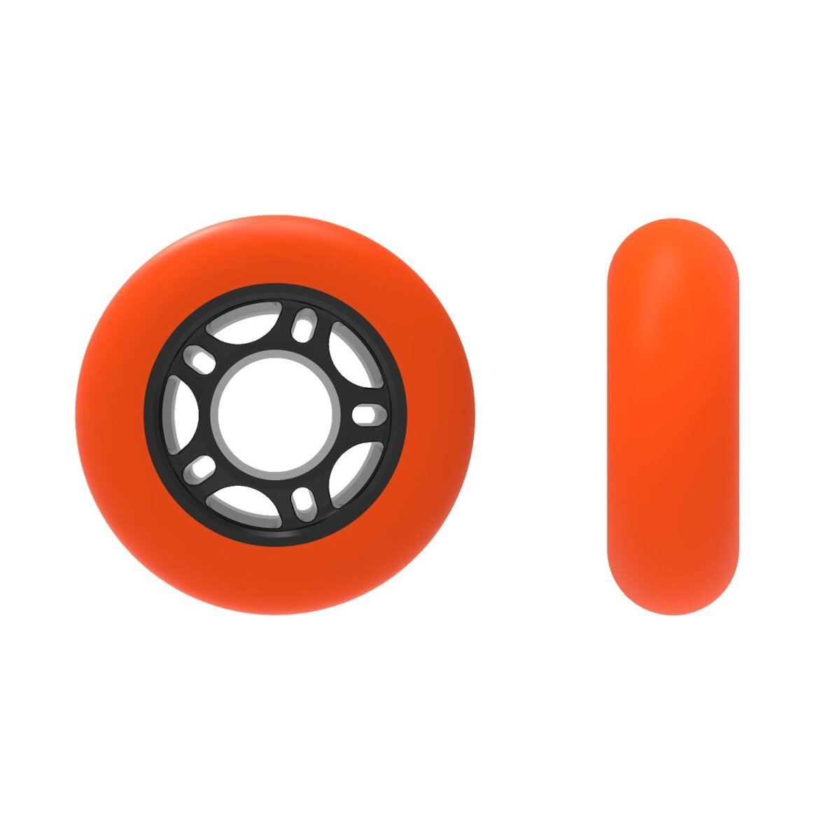 CRIVIT Jugend-Softboot-Inlineskates, größenverstellbar (schwarz/orange) - B-Ware neuwertig